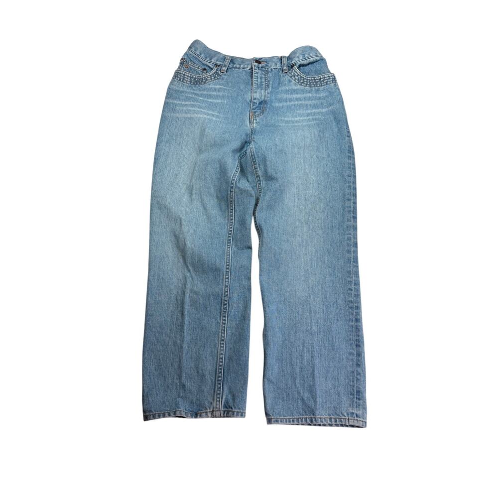 Nautica Jeans Co Womens 10 Light Wash Wide Leg Cropped Denim 100% Cotton Y2K
